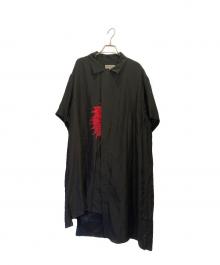 Yohji Yamamoto pour homme（ヨウジヤマモト プールオム）の古着「ダリアレイヤードアロハB」｜ブラック×レッド