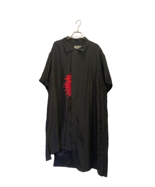 Yohji Yamamoto pour homme（ヨウジヤマモト プールオム）Yohji Yamamoto pour homme (ヨウジヤマモト プールオム) ダリアレイヤードアロハB ブラック×レッド サイズ:3の古着・服飾アイテム