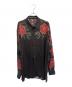 WILDSIDE YOHJI YAMAMOTO（ワイルドサイド ヨウジ ヤマモト）の古着「龍が如くスタジオ Rayon Shirt(花髑髏)」｜ブラック×レッド
