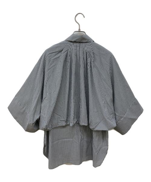ADORE（アドーア）ADORE (アドーア) ソフトストライプブロードレイヤードブラウス グレー サイズ:38の古着・服飾アイテム