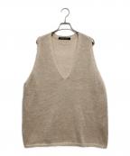 mizuiro-indミズイロインド）の古着「wide V neck vest」｜ベージュ