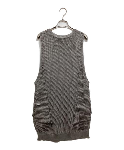 mizuiro-ind（ミズイロインド）mizuiro-ind (ミズイロインド) mesh pattern vest グレー サイズ:Fの古着・服飾アイテム