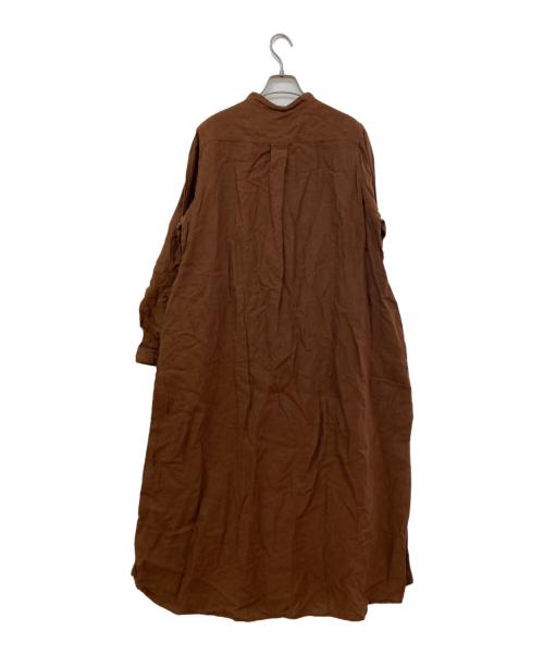 nest Robe（ネストローブ）nest Robe (ネストローブ) リネンシャツワンピース ブラウン サイズ:2の古着・服飾アイテム