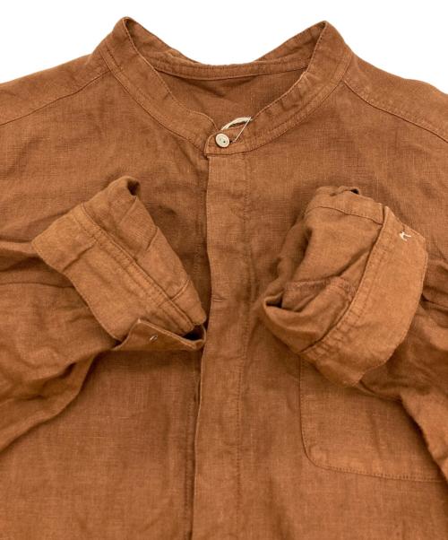 nest Robe（ネストローブ）nest Robe (ネストローブ) リネンシャツワンピース ブラウン サイズ:2の古着・服飾アイテム