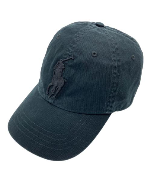 POLO RALPH LAUREN（ポロ・ラルフローレン）POLO RALPH LAUREN (ポロ・ラルフローレン) ポニー刺繍6パネルキャップ ブラックの古着・服飾アイテム