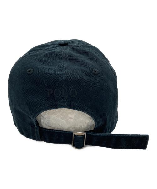 POLO RALPH LAUREN（ポロ・ラルフローレン）POLO RALPH LAUREN (ポロ・ラルフローレン) ポニー刺繍6パネルキャップ ブラックの古着・服飾アイテム