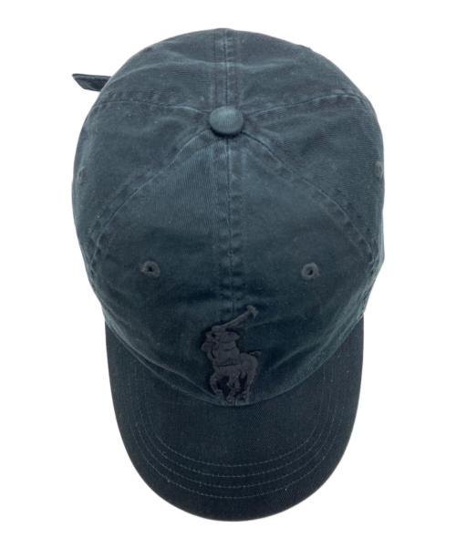 POLO RALPH LAUREN（ポロ・ラルフローレン）POLO RALPH LAUREN (ポロ・ラルフローレン) ポニー刺繍6パネルキャップ ブラックの古着・服飾アイテム