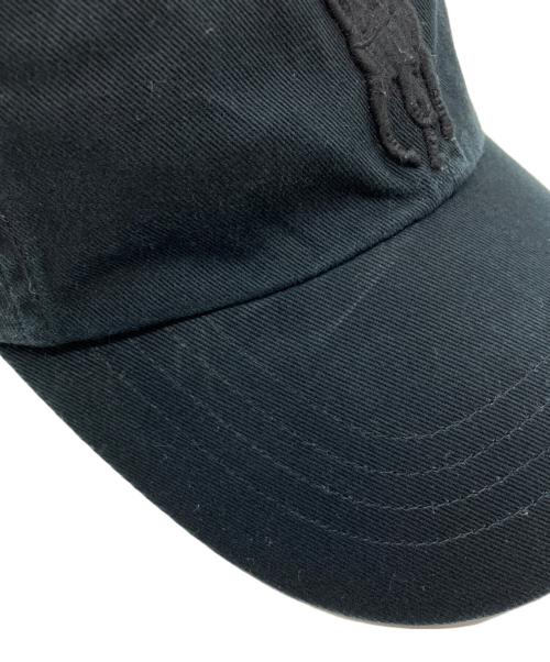 POLO RALPH LAUREN（ポロ・ラルフローレン）POLO RALPH LAUREN (ポロ・ラルフローレン) ポニー刺繍6パネルキャップ ブラックの古着・服飾アイテム