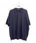 AURALEE（オーラリー）の古着「GIZA HIGH GAUGE KNIT POLO/ギザ コットン ハイゲージ ニット ポロ」｜ネイビー