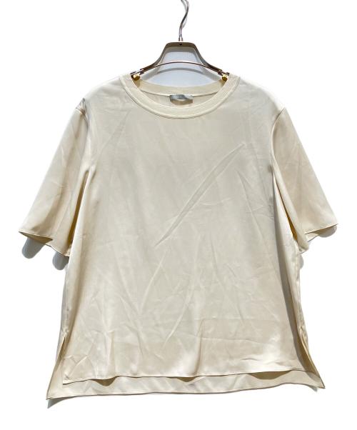 theory luxe（セオリーリュクス）theory luxe (セオリーリュクス) サテンショートスリーブTブラウス ベージュ サイズ:40の古着・服飾アイテム