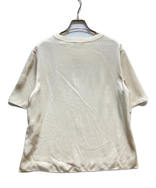 theory luxe（セオリーリュクス）theory luxe (セオリーリュクス) サテンショートスリーブTブラウス ベージュ サイズ:40の古着・服飾アイテム