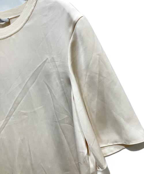 theory luxe（セオリーリュクス）theory luxe (セオリーリュクス) サテンショートスリーブTブラウス ベージュ サイズ:40の古着・服飾アイテム