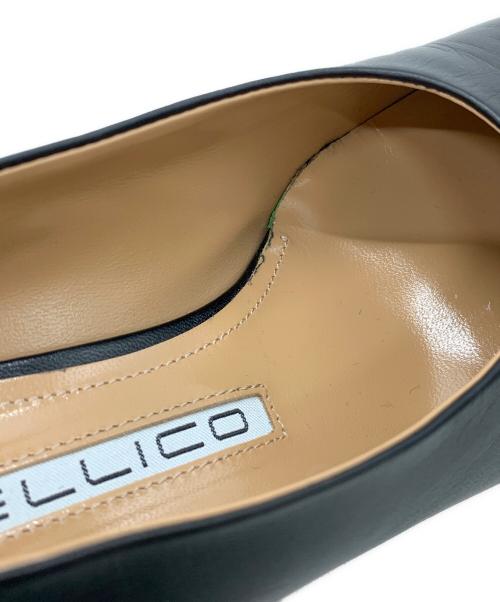 PELLICO（ペリーコ）PELLICO (ペリーコ) スクエアトゥーパンプス ブラック サイズ:36 1/2の古着・服飾アイテム