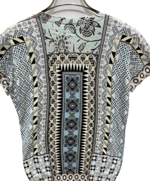 ETRO（エトロ）ETRO (エトロ) シルクパッチワークニット ライトブルー サイズ:38の古着・服飾アイテム