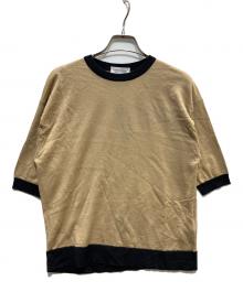JOHN SMEDLEY（ジョンスメドレー）の古着「リンガーニット」｜ベージュ