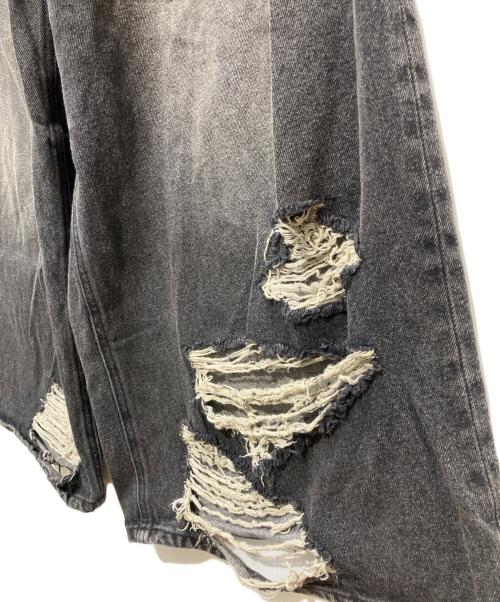 MAISON SPECIAL（メゾンスペシャル）MAISON SPECIAL (メゾンスペシャル) Ripped Wide Denim ブラック サイズ:38の古着・服飾アイテム
