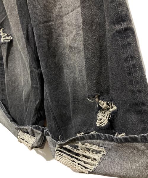 MAISON SPECIAL（メゾンスペシャル）MAISON SPECIAL (メゾンスペシャル) Ripped Wide Denim ブラック サイズ:38の古着・服飾アイテム