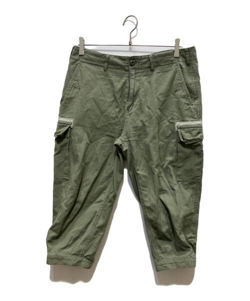 stussy（ステューシー）stussy (ステューシー) クロップドカーゴパンツ オリーブ サイズ:FREEの古着・服飾アイテム