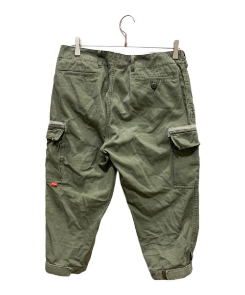 stussy（ステューシー）stussy (ステューシー) クロップドカーゴパンツ オリーブ サイズ:FREEの古着・服飾アイテム