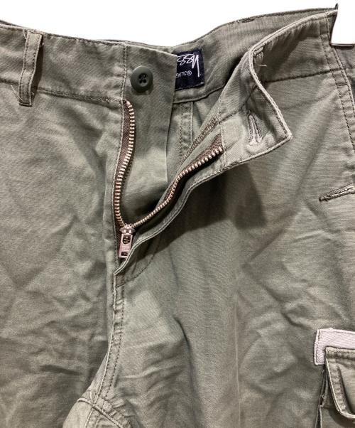 stussy（ステューシー）stussy (ステューシー) クロップドカーゴパンツ オリーブ サイズ:FREEの古着・服飾アイテム