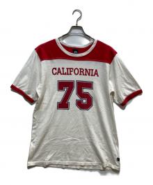 stussy（ステューシー）の古着「フットボールTシャツ」｜レッド×アイボリー