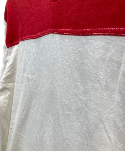 stussy（ステューシー）stussy (ステューシー) フットボールTシャツ レッド×アイボリー サイズ:XLの古着・服飾アイテム