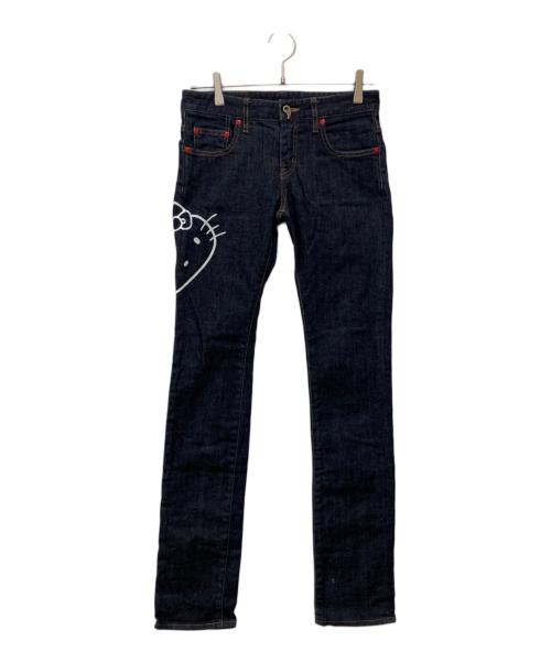 KOJIMA GENES（コジマジーンズ）KOJIMA GENES (コジマジーンズ) HELLO KITTY (ハローキティ) デニムパンツ インディゴ サイズ:Sの古着・服飾アイテム