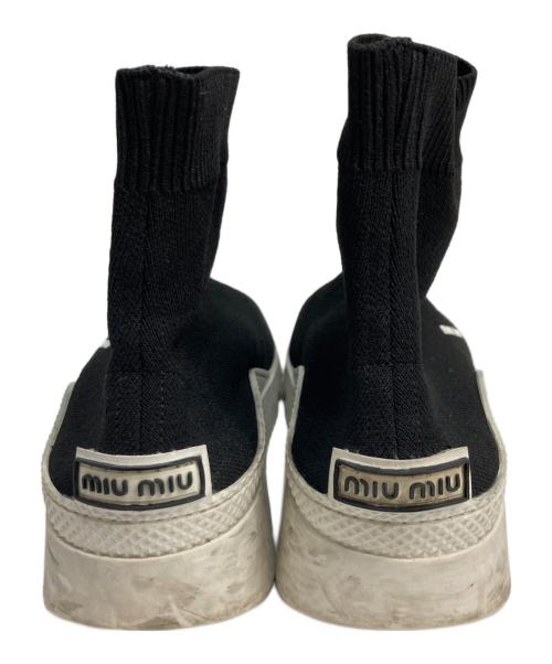 MIU MIU（ミュウミュウ）MIU MIU (ミュウミュウ) ソックススニーカー ブラック サイズ:37 1/2の古着・服飾アイテム