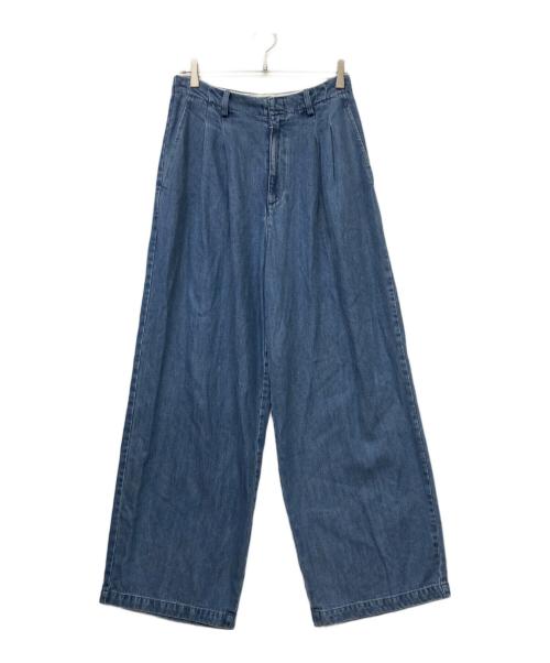 SLOBE IENA（スローブ イエナ）SLOBE IENA (スローブ イエナ) LEDENIM TUCK TROUSERデニム/「ル デニム タック トラウザｰ デニム ブルー サイズ:40の古着・服飾アイテム