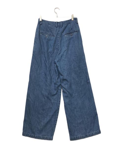 SLOBE IENA（スローブ イエナ）SLOBE IENA (スローブ イエナ) LEDENIM TUCK TROUSERデニム/「ル デニム タック トラウザｰ デニム ブルー サイズ:40の古着・服飾アイテム