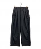 MARKAWAREマーカウェア）の古着「TRIPLE PLEATED WIDE TROUSERS」｜チャコールグレー
