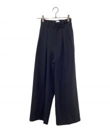 CAPRICIEUX LE'MAGE（カプリシューレマージュ）の古着「2タックワイドパンツ」｜ブラック