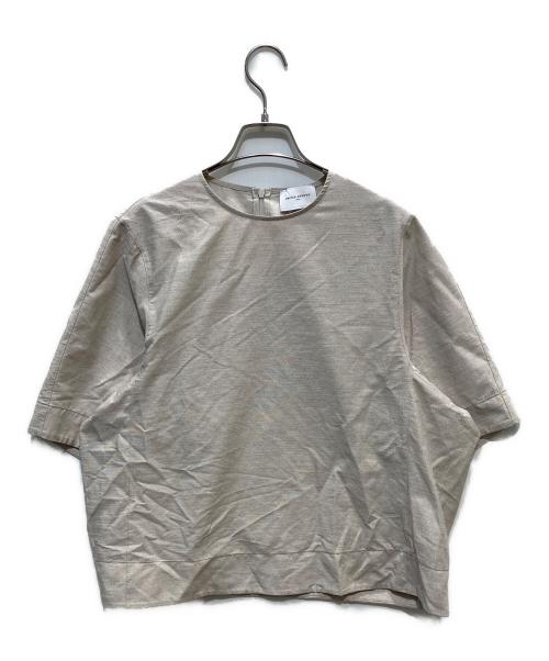 UNITED ARROWS TOKYO（ユナイテッドアローズトウキョウ）UNITED ARROWS TOKYO (ユナイテッドアローズトウキョウ) トリコット ジャージー フォーム Tシャツ ベージュ サイズ:FREEの古着・服飾アイテム