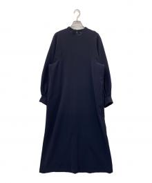 JOURNAL STANDARD（ジャーナルスタンダード）の古着「ダブルクロスロングワンピース」｜ネイビー