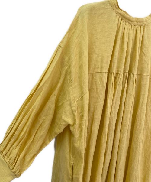 nest Robe（ネストローブ）nest Robe (ネストローブ) LINEN DRESS イエロー サイズ:Freeの古着・服飾アイテム