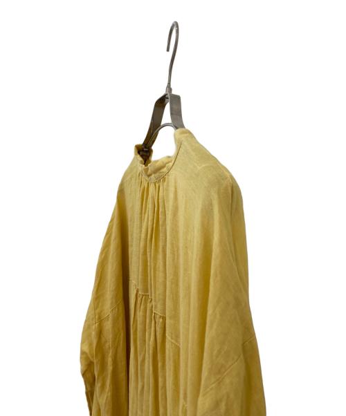 nest Robe（ネストローブ）nest Robe (ネストローブ) LINEN DRESS イエロー サイズ:Freeの古着・服飾アイテム