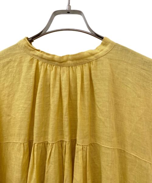 nest Robe（ネストローブ）nest Robe (ネストローブ) LINEN DRESS イエロー サイズ:Freeの古着・服飾アイテム