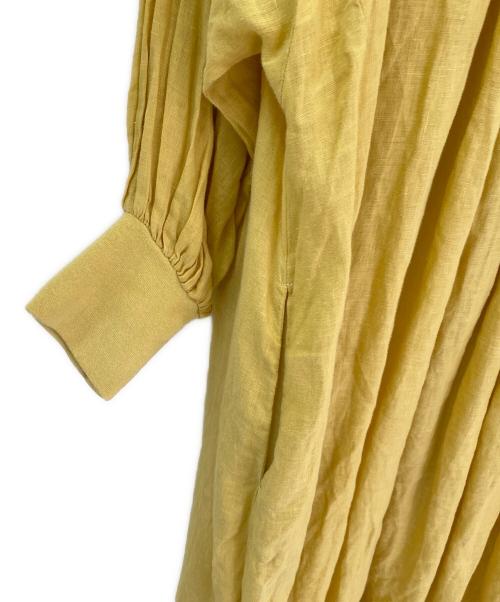 nest Robe（ネストローブ）nest Robe (ネストローブ) LINEN DRESS イエロー サイズ:Freeの古着・服飾アイテム