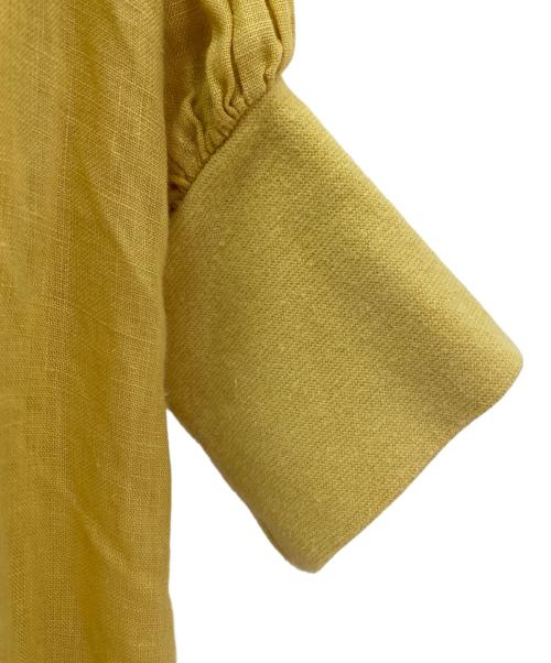 nest Robe（ネストローブ）nest Robe (ネストローブ) LINEN DRESS イエロー サイズ:Freeの古着・服飾アイテム