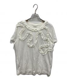 DRIES VAN NOTEN（ドリスヴァンノッテン）の古着「半袖フリルTシャツ」｜ホワイト