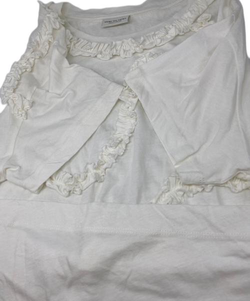 DRIES VAN NOTEN（ドリスヴァンノッテン）DRIES VAN NOTEN (ドリスヴァンノッテン) 半袖フリルTシャツ ホワイト サイズ:FREEの古着・服飾アイテム