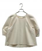 CLANEクラネ）の古着「STRIPE QUILT PUFF TOPS」｜アイボリー