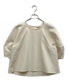 CLANE（クラネ）の古着「STRIPE QUILT PUFF TOPS」｜アイボリー