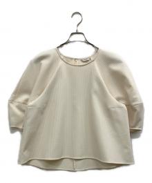 CLANE（クラネ）の古着「STRIPE QUILT PUFF TOPS」｜アイボリー