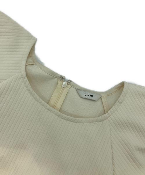 CLANE（クラネ）CLANE (クラネ) STRIPE QUILT PUFF TOPS アイボリー サイズ:SIZE2の古着・服飾アイテム