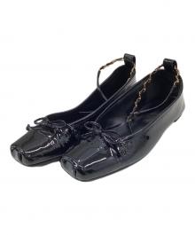 HEWN（ヒューン）の古着「ankle chain ballet flats」｜ブラック