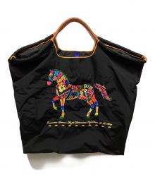 BALL & CHAIN（ボールアンドチェーン）の古着「F.HORSEトートバッグ」｜ブラック