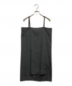 JUNYA WATANABE COMME des GARCONS(ジュンヤワタナベ コムデギャルソン）の古着「ポリエステル スリット サロペット ジャンプスーツ」｜ライトグレー