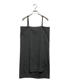 JUNYA WATANABE COMME des GARCONS（(ジュンヤワタナベ コムデギャルソン）の古着「ポリエステル スリット サロペット ジャンプスーツ」｜ライトグレー