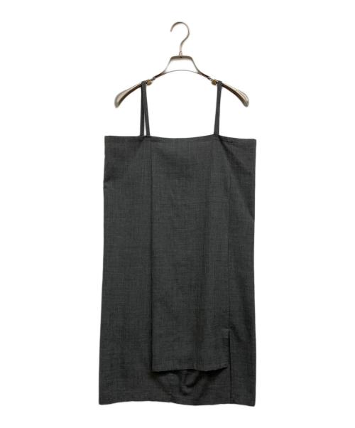 JUNYA WATANABE COMME des GARCONS（(ジュンヤワタナベ コムデギャルソン）JUNYA WATANABE COMME des GARCONS ((ジュンヤワタナベ コムデギャルソン) ポリエステル スリット サロペット ジャンプスーツ ライトグレー サイズ:XSの古着・服飾アイテム